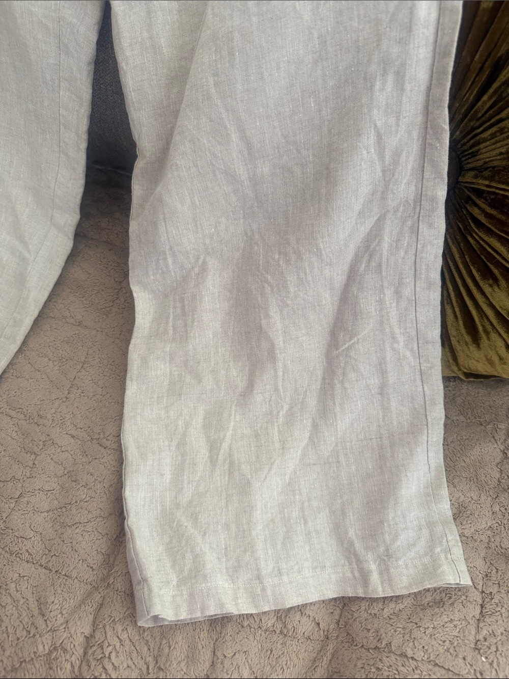 Dissh Norah Tan Natural Linen Pants Fully Lined Pockets Size 2 - Picture 11 of 14